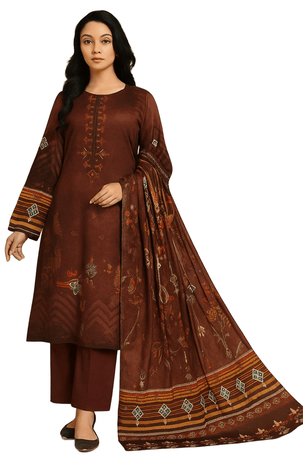 ZARA NOOR DIGITAL LINEN 3PC # A-246